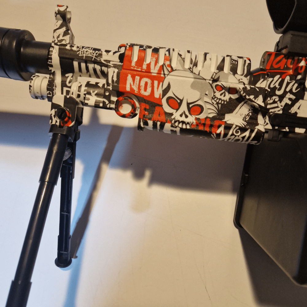 M249 Mini Röd - Elektriskt Gelblaster Gevär